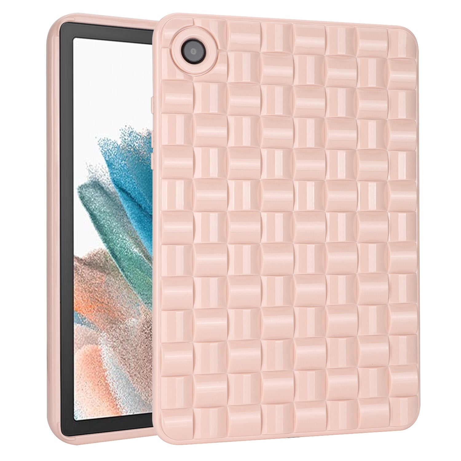 For Samsung Galaxy Tab A8 10.5 (2021) X200 Tab A8 10.5 (2022) TPU Flexible Back Cover Woven Texture Protective Tablet Case For Samsung Galaxy Tab A8 10.5 (2021) X200 Tab A8 10.5 (2022) TPU Flexible Back Cover Woven Texture Protective Tablet Case